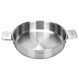 Shallow casserole PREMIUM ONE 26x6 cm / 2.7 LTR with glass lid (stainless steel)