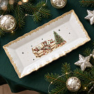 Блюдо CHRISTMAS EVE прямоугольное 28х12,5 см, цвет ЗОЛОТОЙ (фарфор)