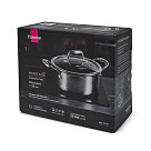 Katls HERITAGE PRO 26x11,5 cm / 5,8 L ar stikla vāku (nerūsējošais tērauds ar pretpiedeguma pārklājumu)