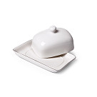 Butter Dish ALEKSA 17.8X11.5 cm color white (porcelain)