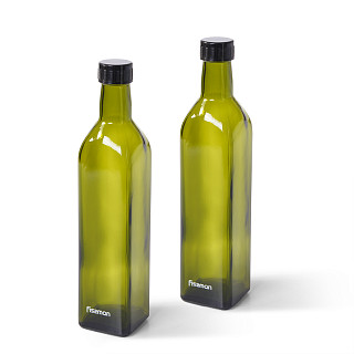Buteliukų rinkinys aliejui ir actui 2x500 ml (stiklinis)