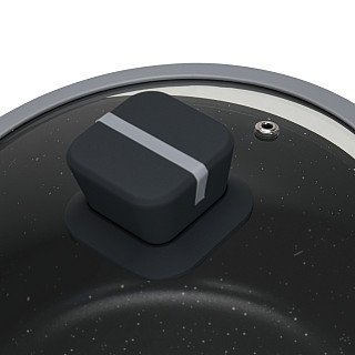 Puodas Luxuria 24x12cm / 4,5l su stikliniu dangteliu (aliuminis)