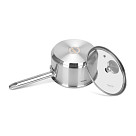 Sauce pan MASTER CHEF 18x10 cm / 2,3 LTR with glass lid (stainless steel)
