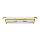 Set of 3 bowls 35.8x10.7x6.3 cm with metal stand (porcelain)