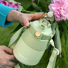 Double wall vacuum flask 800 ml green (stainless steel), art. 9863