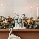 Figurine "Snowmen are visiting" 10х6х11 cm (polyresin)