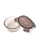 Stikla trauks ar vāku 13x5 cm/400 ml