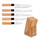 Set of knives in a wooden stand PASCUAL 6 pr.