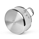 Katls HERITAGE PRO 28x12 cm / 7 L ar stikla vāku (nerūsējošais tērauds ar pretpiedeguma pārklājumu)