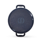 Puodas LE MANS BLUE 20x10 cm / 2,6 l su dangčiu (emaliuotas ketus)