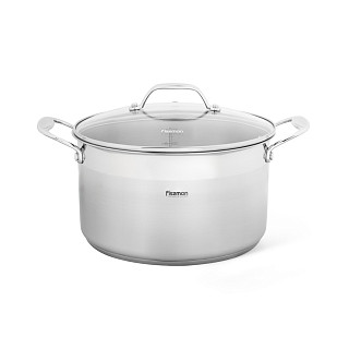 Katls PLATINO 24x13,5 cm / 5,7 l ar stikla vāku (nerūsējošais tērauds)