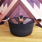 Stockpot DIAMOND 24x12 cm / 4.5 LTR with glass lid (aluminium with non-stick coating)