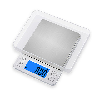 Digital kitchen scale 14×10.5×1.7 cm with two additional trays, art. 10321
