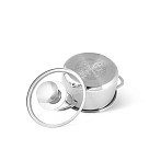 Mini cooking pot BAMBINO 14x7.5 cm / 1,1 LTR with glass lid (stainless steel)