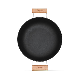 Shallow casserole SEAGREEN 28x8 cm / 4 LTR with glass lid (enamelled lightweight cast iron with non-stick coating)