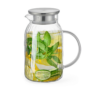 1,5 l vandens ąsotis (karščiui atsparus stiklas), art. 6587