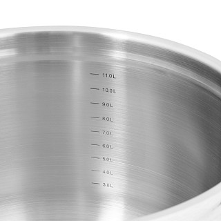 Stockpot MAXI 30x20 cm / 14 LTR with glass lid (stainless steel)