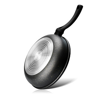 Deep frying pan GRACE 24x7 cm with induction bottom (aluminium with non-stick coating)