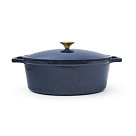 Ovāls katls LE MANS BLUE 30x11,4 cm / 4,8 L ar vāku (emaljēts čuguns)
