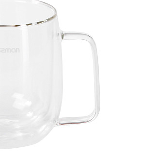 Cup set 2pcs LUNGO 300 ml double wall glass (borosilicate glass)