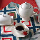 Teapot ALEKSA 1100 ml color white (porcelain)