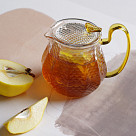 Tea pot 600 ml with glass filter (borosilicate glass), art. 6468