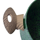 Puodas MALACHITE 20x9,8cm / 2,7l su stikliniu dangčiu (aliuminiu)