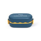 Two-tier lunch box 19x9x8 cm 800 ml, green (plastic)