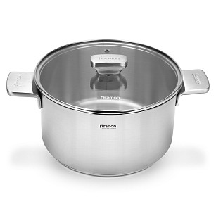 Puodas MASTER CHEF 24x13 cm / 5,4 L su stikliniu dangčiu (nerūdijantis plienas)
