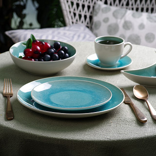 Dinner plate CELINE 205 cm (ceramic) azure