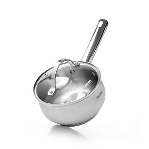 Saucepan MARTINEZ 14x7 cm / 1.1 LTR with glass lid (stainless steel)