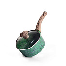 Ковш MALACHITE 16x7,8см / 1,4л со стеклянной крышкой (алюминий)