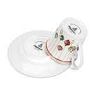 Rinkinys iš 2 puodelių CHRISTMAS BALLS 90 ml su lėkštutėmis (porcelianas)