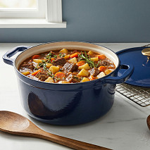 Stockpot LE MANS BLUE 24x11.5 cm / 4.5 LTR with lid (enamel cast iron)