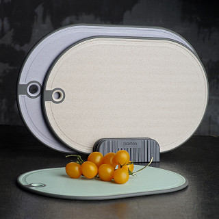 3 pcs index chopping board set 36x23cm 32x21cm 28x19cm (plastic+ TPR)