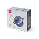 Puodas LE MANS BLUE 20x10 cm / 2,6 l su dangčiu (emaliuotas ketus)