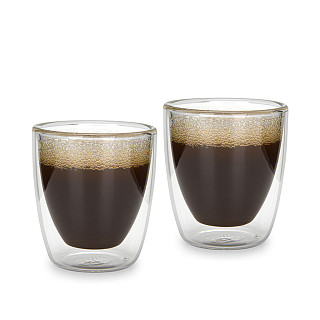 Set of 2 Double Wall Glasses 80 ml (Borosilicate Glass)