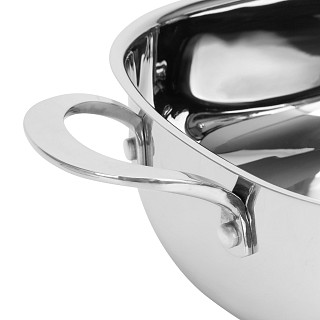 Shallow casserole EXCLUSIVE PRO 26x9 cm / 4.6 LTR with glass lid (stainless steel)