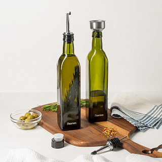 Buteliukų rinkinys aliejui ir actui 2x500 ml (stiklinis)