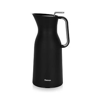 Thermal jug 1 l with glass flask, black