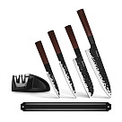 6-piece knife set KENDO with magnetic strip and sharpener