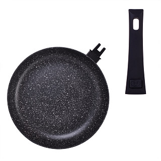 Frying pan FIORE 20x4.5 cm with detachable handle (aluminium with non-stick coating)