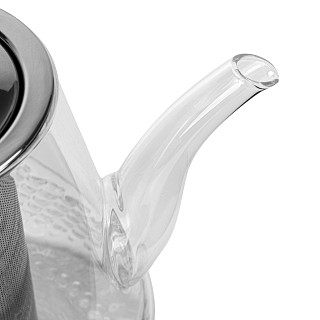 Arbatinukas 600 ml su plieniniu filtru (stiklinis)