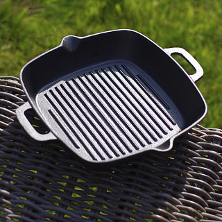 Square grill pan 26x5.3 cm (cast iron)