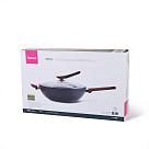 Keptuvė-WOK CAPELLA 30x8,5cm /4,3L su stikliniu dangčiu (aliuminis)