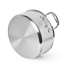 Katls HERITAGE PRO 26x11,5 cm / 5,8 L ar stikla vāku (nerūsējošais tērauds ar pretpiedeguma pārklājumu)