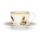 Krūzīte MIRACLE 200 ml ar apakštasīti (jaunais kaula porcelāns)