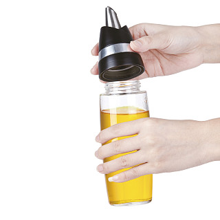 Butelis aliejui arba actui 300 ml (stiklinis)