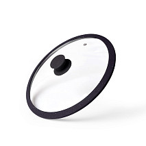 Stikla vāks ARCADES 24 cm, tumši pelēks