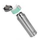 Double wall vacuum travel mug 450 ml, Green color (stainless steel)